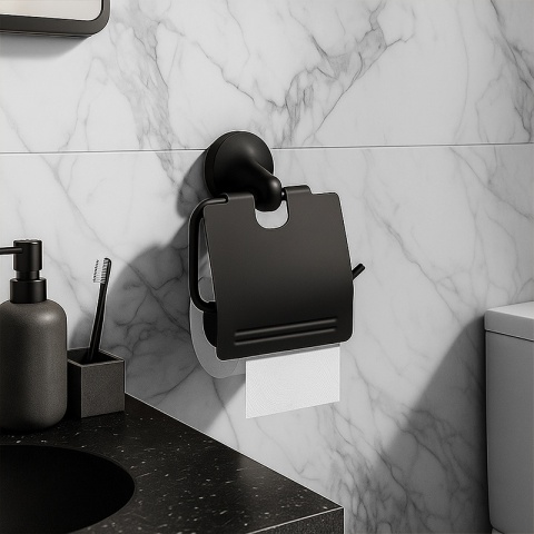 ZESTAW AKCESORIÓW ŁAZIENKOWYCH ŁAZIENKOWY 5W1 COLIN CZARNY