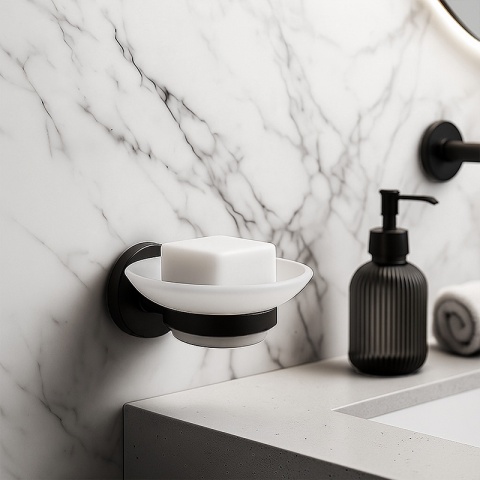 ZESTAW AKCESORIÓW ŁAZIENKOWYCH ŁAZIENKOWY 5W1 COLIN CZARNY