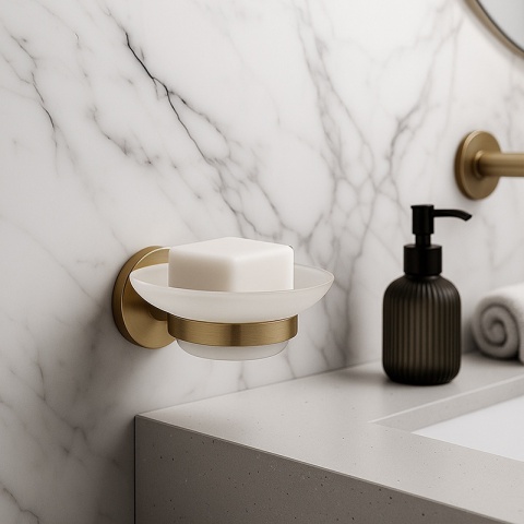 AKCESORIA ŁAZIENKOWE WIESZAK UCHWYT ŁAZIENKOWY 5W1 COLIN ZŁOTY SZCZOTKOWANY