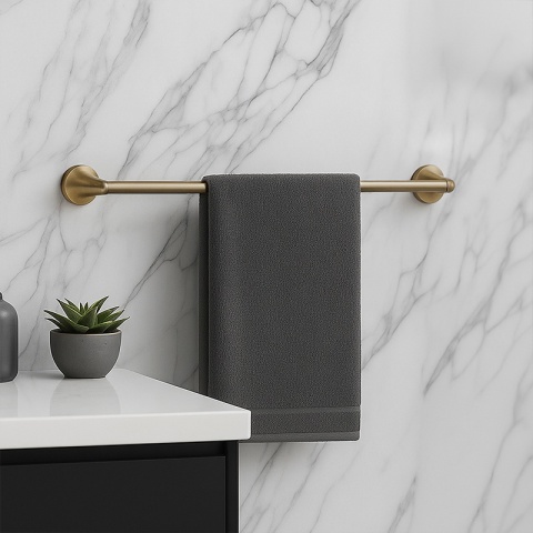 AKCESORIA ŁAZIENKOWE WIESZAK UCHWYT ŁAZIENKOWY 5W1 COLIN ZŁOTY SZCZOTKOWANY