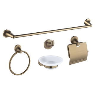 AKCESORIA ŁAZIENKOWE WIESZAK UCHWYT ŁAZIENKOWY 5W1 COLIN ZŁOTY SZCZOTKOWANY