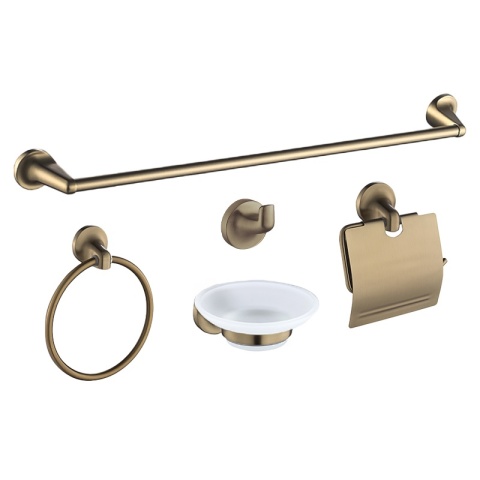 AKCESORIA ŁAZIENKOWE WIESZAK UCHWYT ŁAZIENKOWY 5W1 COLIN ZŁOTY SZCZOTKOWANY