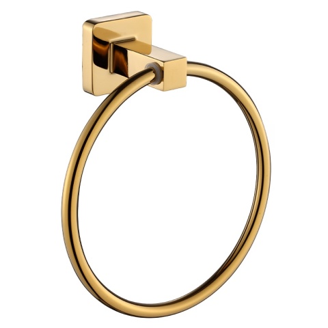 ZESTAW ŁAZIENKOWY AKCESORIA KOMPLET WIESZAK UCHWYT 6W1 DYLAN ZŁOTY