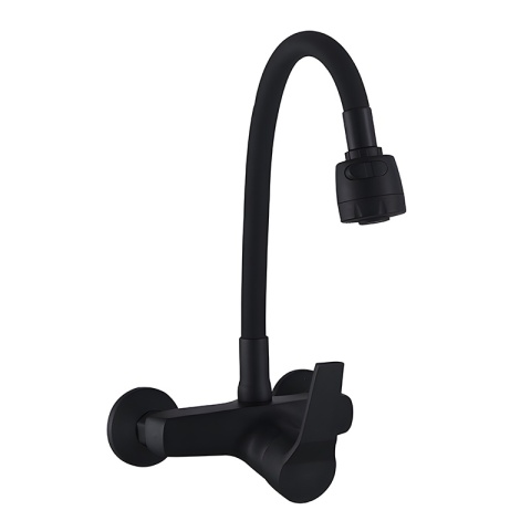 BATERIA KUCHENNA ŚCIENNA DOVER GIĘTKA CZARNA WYLEWKA PODSTAWA CZARNA