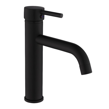 BATERIA UMYWALKOWA STOJĄCA WYSOKA NABLATOWA ŁAZIENKOWA KRAN CARO-BL CZARNA