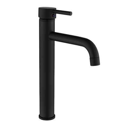 BATERIA UMYWALKOWA STOJĄCA WYSOKA NABLATOWA ŁAZIENKOWA KRAN CAROH-BL CZARNA