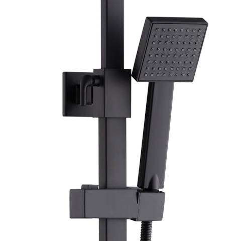 BATERIA PRYSZNICOWA Z DESZCZOWNICĄ ŁAZIENKOWA NATRYSKOWA REN CZARNA