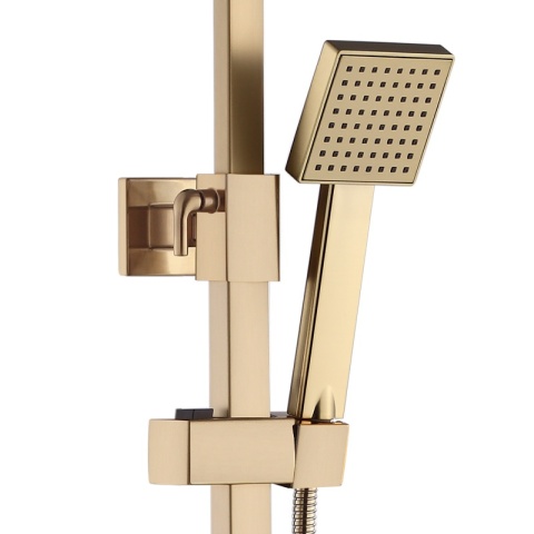 BATERIA PRYSZNICOWA Z DESZCZOWNICĄ ŁAZIENKOWA NATRYSKOWA REN ZŁOTA SZCZOTKOWANA