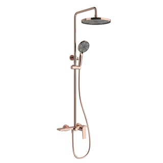 BATERIA PRYSZNICOWA ŁAZIENKOWA ZESTAW Z DESZCZOWNICĄ AMANDA RÓŻOWE ZŁOTO