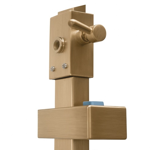 BATERIA PRYSZNICOWA ŁAZIENKOWA Z DESZCZOWNICĄ F170C ZŁOTA SZCZOTKOWANA