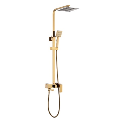 BATERIA PRYSZNICOWA ŁAZIENKOWA Z DESZCZOWNICĄ NATRYSKOWA F170C-GL ZŁOTA