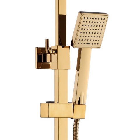 BATERIA PRYSZNICOWA ŁAZIENKOWA Z DESZCZOWNICĄ NATRYSKOWA F170C-GL ZŁOTA