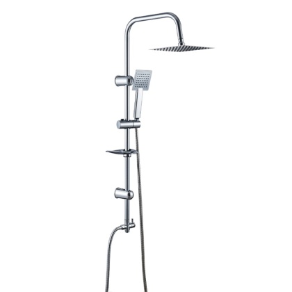 ZESTAW PRYSZNICOWY ŁAZIENKOWY Z DESZCZOWNICĄ ŚCIENNY MANS CHROM