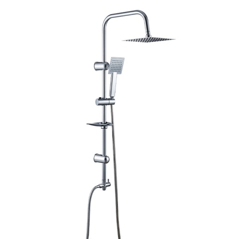ZESTAW PRYSZNICOWY ŁAZIENKOWY Z DESZCZOWNICĄ ŚCIENNY MANS CHROM