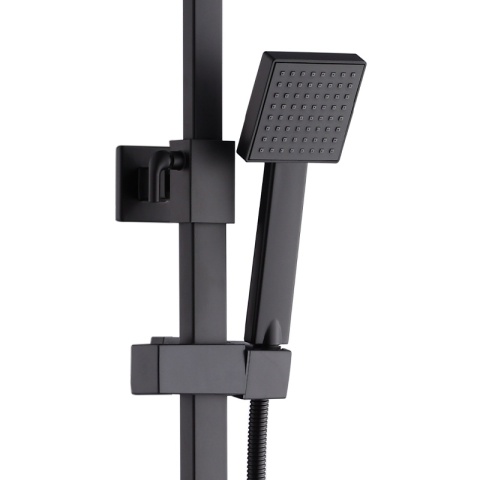 BATERIA PRYSZNICOWA ŁAZIENKOWA Z DESZCZOWNICĄ NATRYSKOWA F170B-BL CZARNA