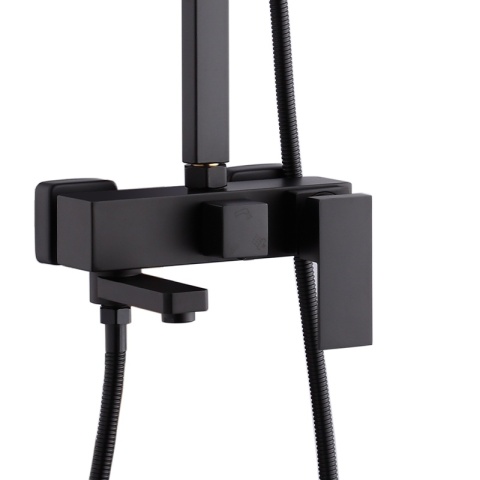 BATERIA PRYSZNICOWA ŁAZIENKOWA Z DESZCZOWNICĄ NATRYSKOWA F170B-BL CZARNA