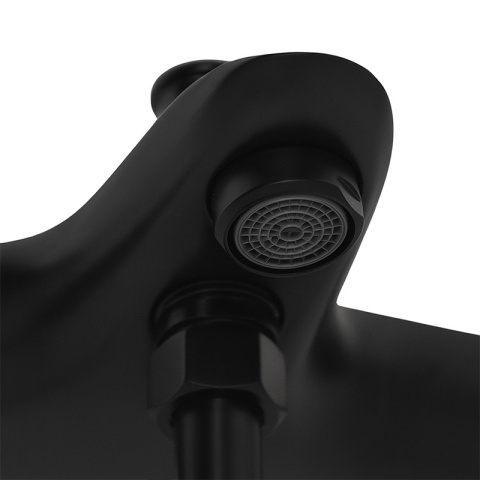 BATERIA PRYSZNICOWA Z TERMOSTATEM ŚCIENNA ŁAZIENKOWA NATRYSKOWA T205 CZARNA