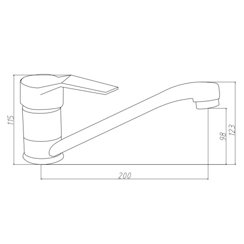 BATERIA UMYWALKOWA ŁAZIENKOWA STOJĄCA DŁUGA WYLEWKA RUCHOMY KRAN SIA CHROM
