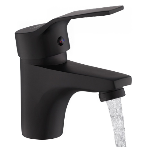 BATERIA UMYWALKOWA NABLATOWA ŁAZIENKOWA NISKA STOJĄCA KRAN ULA CZARNA