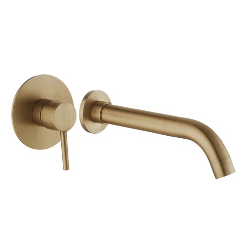 BATERIA UMYWALKOWA PODTYNKOWA ŚCIENNA F06K ZŁOTA SZCZOTKOWANA