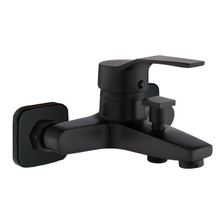 BATERIA WANNOWA PRYSZNICOWA ŁAZIENKOWA ŚCIENNA JEDNOUCHWYTOWA DEMI CZARNA