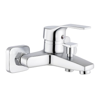 BATERIA WANNOWA PRYSZNICOWA ŁAZIENKOWA ŚCIENNA JEDNOUCHWYTOWA DEMI CHROM