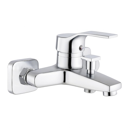 BATERIA WANNOWA PRYSZNICOWA ŁAZIENKOWA ŚCIENNA JEDNOUCHWYTOWA DEMI CHROM