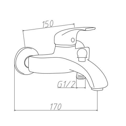 BATERIA WANNOWA PRYSZNICOWA ŁAZIENKOWA ŚCIENNA NATRYSKOWA DINA CZARNA