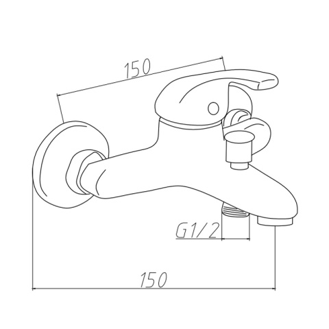 BATERIA WANNOWA PRYSZNICOWA ŁAZIENKOWA ŚCIENNA NATRYSKOWA DORA-CH CHROM