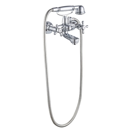 BATERIA WANNOWA ŚCIENNA PRYSZNICOWA ŁAZIENKOWA RETRO ZESTAW GLEN-CH CHROM