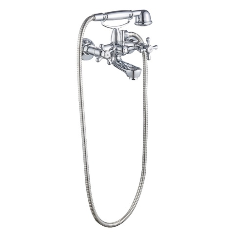 BATERIA WANNOWA ŚCIENNA PRYSZNICOWA ŁAZIENKOWA RETRO ZESTAW GLEN-CH CHROM