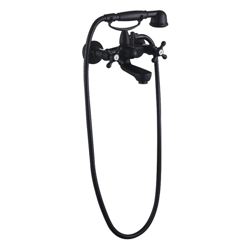 BATERIA WANNOWA ŚCIENNA PRYSZNICOWA ŁAZIENKOWA RETRO ZESTAW GLEN-BL CZARNA