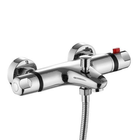 BATERIA PRYSZNICOWA Z TERMOSTATEM ŚCIENNA ŁAZIENKOWA NATRYSKOWA T205 CHROM