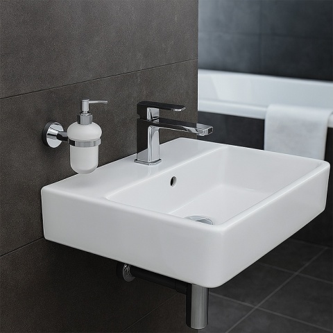 DOZOWNIK DO MYDŁA POJEMNIK NA ŚCIANĘ WISZĄCY SZKLANY LIANA-CH CHROM