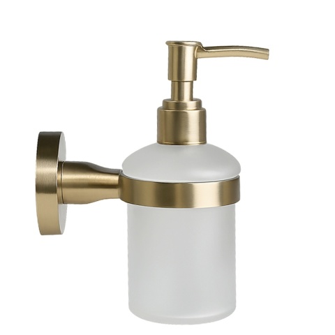 DOZOWNIK DO MYDŁA POJEMNIK NA ŚCIANĘ WISZĄCY LIANA-GL-BR ZŁOTY SZCZOTKOWANY