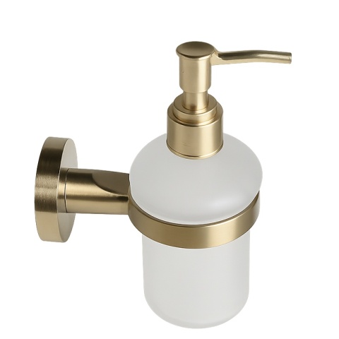 DOZOWNIK DO MYDŁA POJEMNIK NA ŚCIANĘ WISZĄCY LIANA-GL-BR ZŁOTY SZCZOTKOWANY