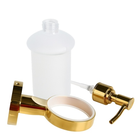 DOZOWNIK DO MYDŁA POJEMNIK NA ŚCIANĘ WISZĄCY SZKLANY LIANA-GL ZŁOTY