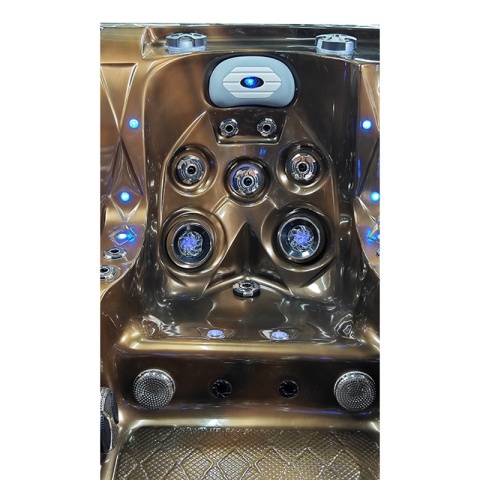 JACUZZI OGRODOWE WANNA SPA747 MAGMA GOLD OBUDOWA BRĄZOWA DESKA F21 210x210 CM