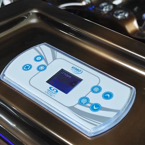 JACUZZI OGRODOWE WANNA SPA747 MAGMA GOLD OBUDOWA BRĄZOWA DESKA F21 210x210 CM