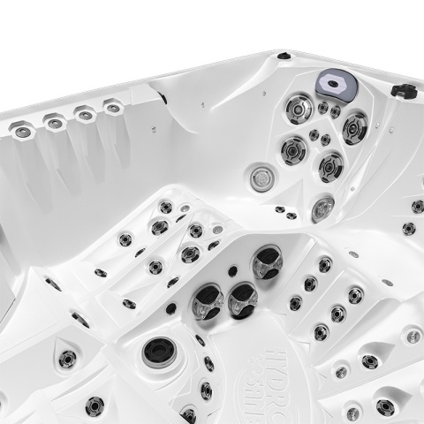 JACUZZI OGRODOWE WANNA SPA748 BIAŁA PERŁA OBUDOWA BRĄZOWA F21 230x230 CM