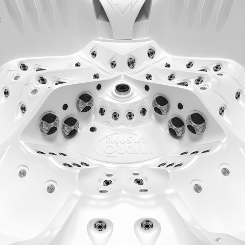 JACUZZI OGRODOWE WANNA SPA748 BIAŁA PERŁA OBUDOWA BRĄZOWA F21 230x230 CM