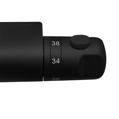 BATERIA PRYSZNICOWA Z TERMOSTATEM ŚCIENNA ŁAZIENKOWA NATRYSKOWA T205 CZARNA