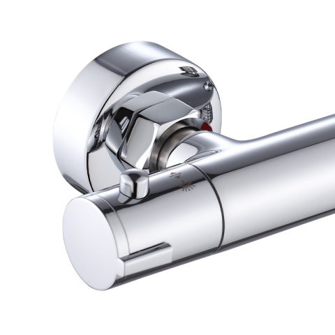 BATERIA PRYSZNICOWA Z TERMOSTATEM ŁAZIENKOWA ŚCIENNA ZESTAW T204A CHROM