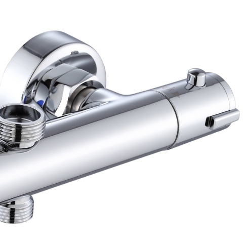 BATERIA PRYSZNICOWA Z TERMOSTATEM ŁAZIENKOWA ŚCIENNA ZESTAW T204A CHROM