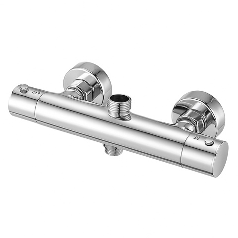 BATERIA PRYSZNICOWA Z TERMOSTATEM ŁAZIENKOWA ŚCIENNA ZESTAW T204A CHROM