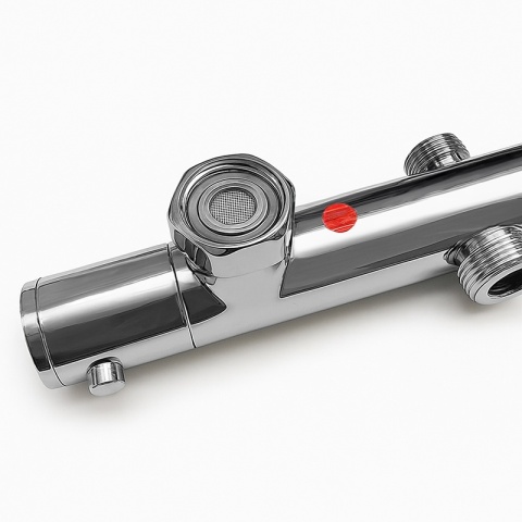 BATERIA PRYSZNICOWA Z TERMOSTATEM ŁAZIENKOWA ŚCIENNA ZESTAW T204A CHROM