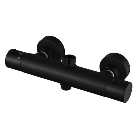 BATERIA PRYSZNICOWA Z TERMOSTATEM ŁAZIENKOWA ŚCIENNA ZESTAW T204B-BL CZARNA