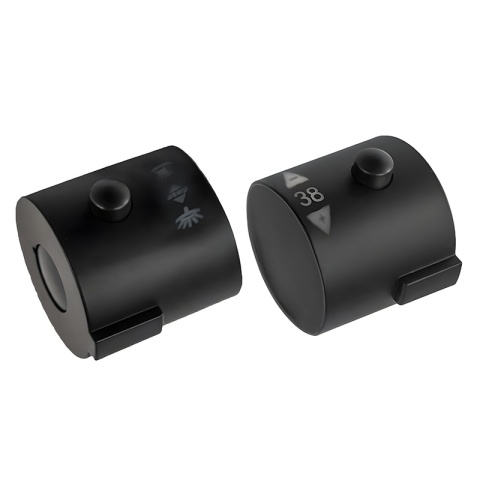 BATERIA PRYSZNICOWA Z TERMOSTATEM ŁAZIENKOWA ŚCIENNA ZESTAW T204B-BL CZARNA