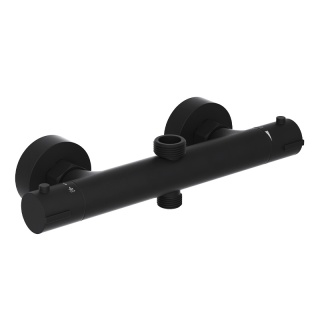 BATERIA PRYSZNICOWA Z TERMOSTATEM ŁAZIENKOWA ŚCIENNA ZESTAW T204B-BL CZARNA