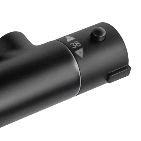 BATERIA PRYSZNICOWA Z TERMOSTATEM ŁAZIENKOWA ŚCIENNA ZESTAW T204B-BL CZARNA